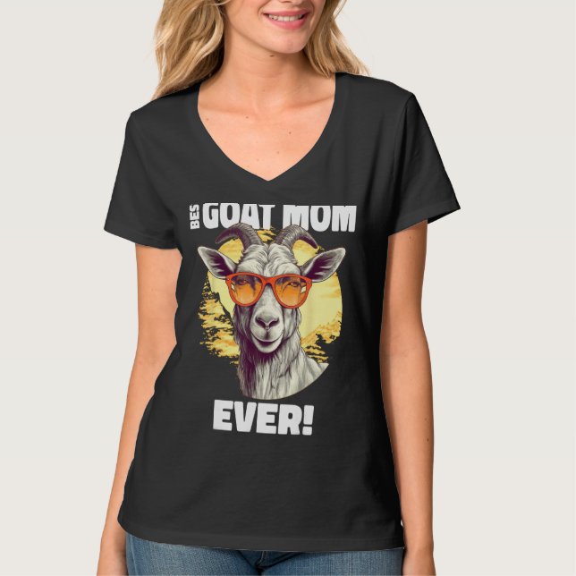 Camiseta Best Goat Mom Ever Goat (Frente)
