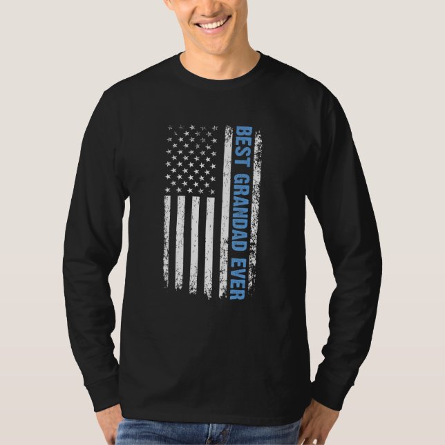 Camiseta Best Grandad Ever 4th Of July American Flag USA Pa (Frente)