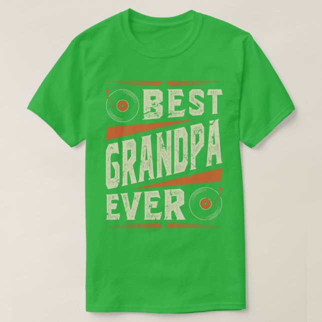 Camiseta Best Grandpa Vinyl Records (Frente do Design)