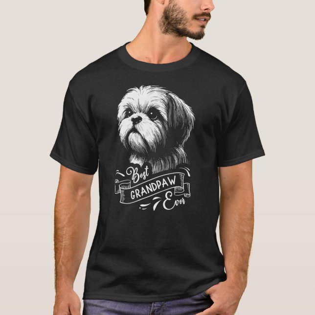 Camiseta Best Grandpaw Ever Shih Tzu Dog Grandpa (Frente)