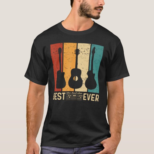 Camiseta best guitar dad ever chords best dad guitar dad Re (Frente)