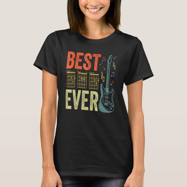 Camiseta Best Guitar Dad Ever Chords Best Dad Guitar Guitar (Frente)