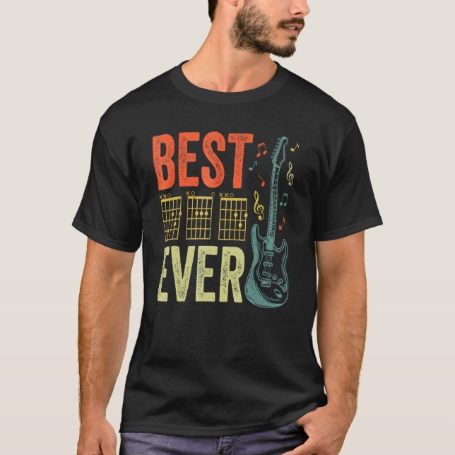 Camiseta Best Guitar Dad Ever Chords Best Dad Guitar Guitar (Frente)