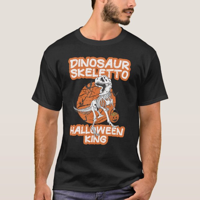 Camiseta Best Halloween Costume Dino Skeletto the Halloween (Frente)