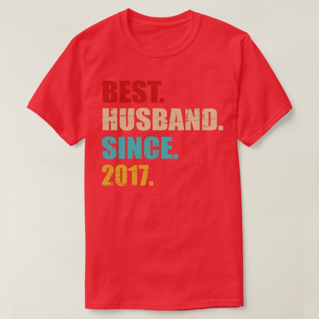 Camiseta Best hus desde 2017 para o aniversário de casament (Frente do Design)
