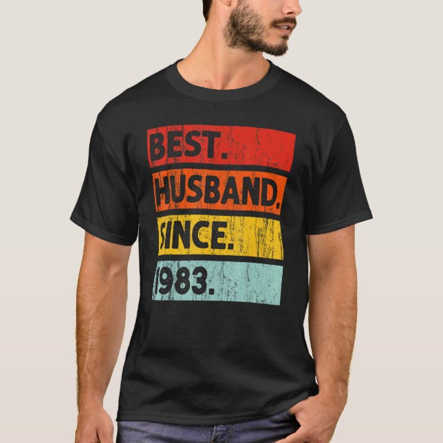 Camiseta Best Husband Since 1983 39 Years 39th Wedding Anni (Frente)