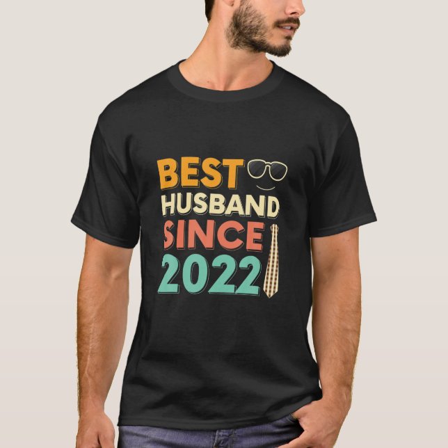 Camiseta Best Husband Since 2022 1St Wedding Anniversary (Frente)