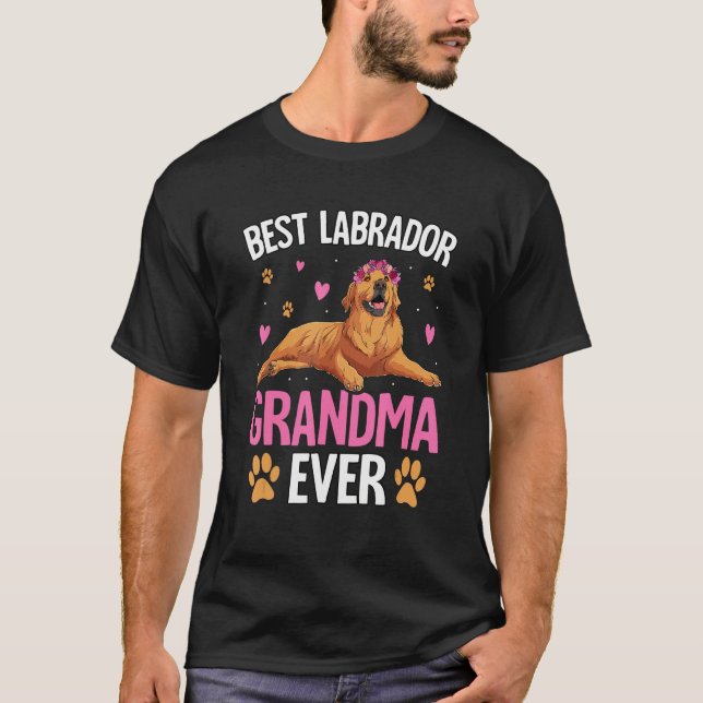 Camiseta Best Labrador Grandma ever Retriever Dog Funny Say (Frente)