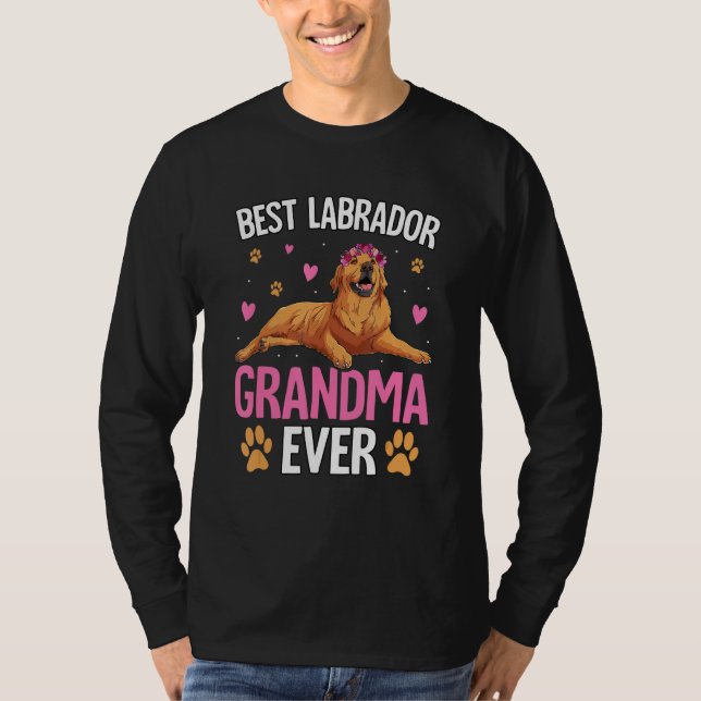 Camiseta Best Labrador Grandma ever Retriever Dog Funny Say (Frente)