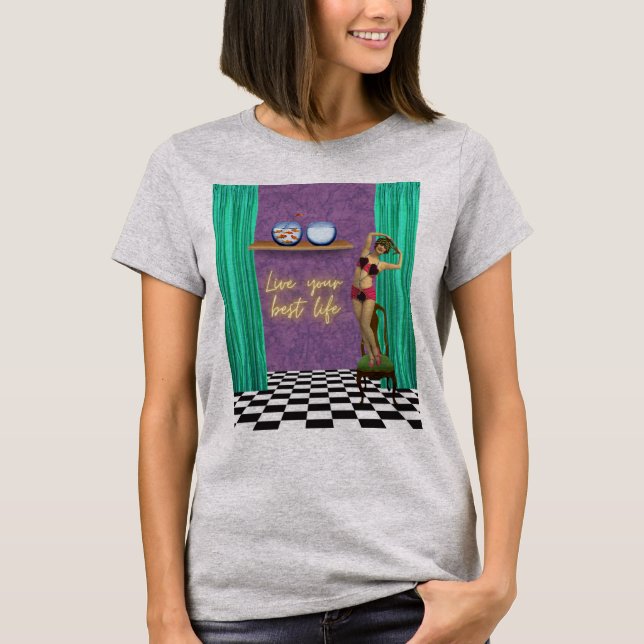 Camiseta Best Life Funky Vintage Kitsch (Frente)