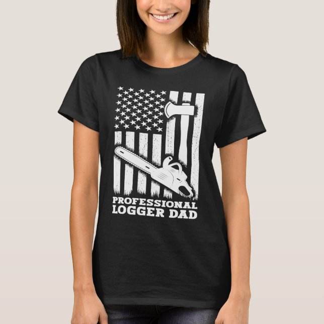 Camiseta Best Logger Dad Cutting Skidding logs Logging Work (Frente)