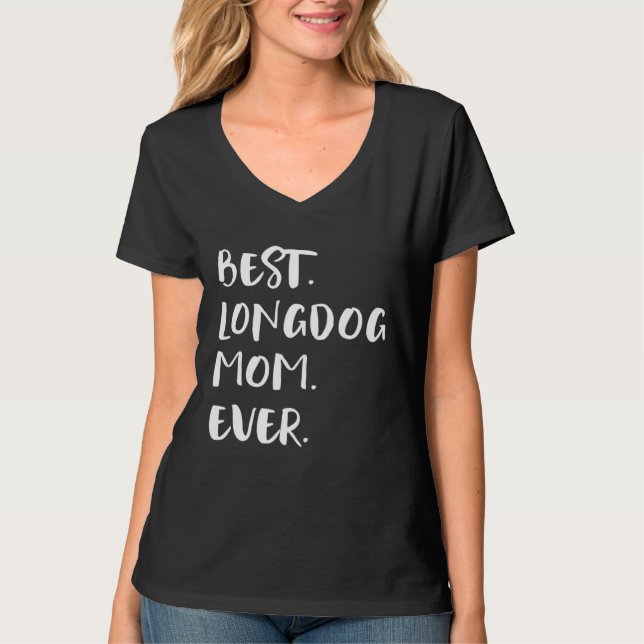 Camiseta Best Longdog Mom Ever (Frente)