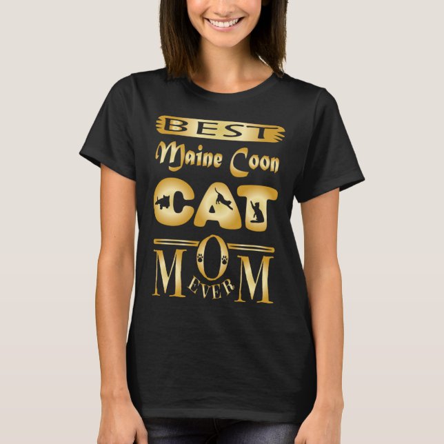 Camiseta Best Maine Coon Cat Mom Ever Maine Coon Unique (Frente)