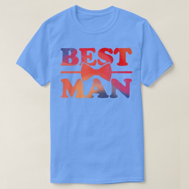 Camiseta Best Man Bachelor PartyGradient Color  (Frente do Design)