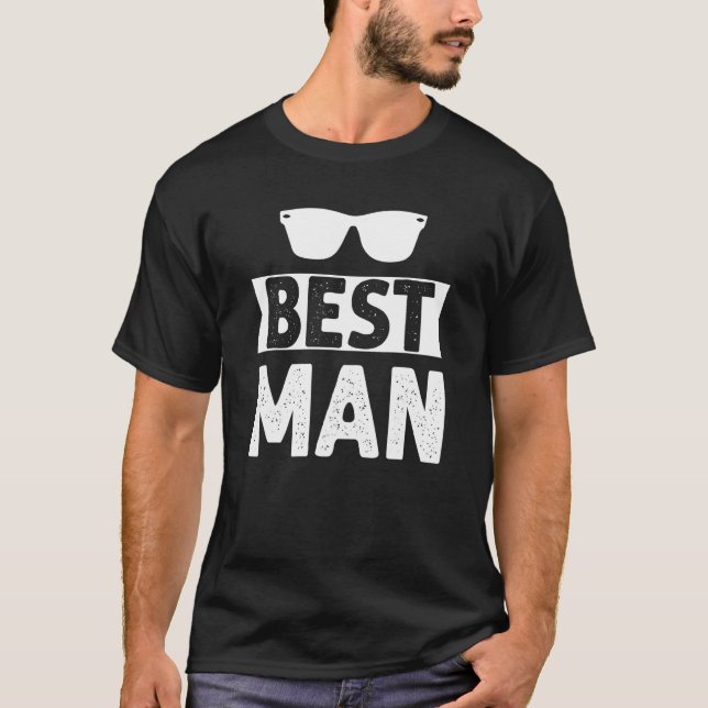 Camiseta Best Man Wedding Groomsmen  Bridal Bachelor Party  (Frente)