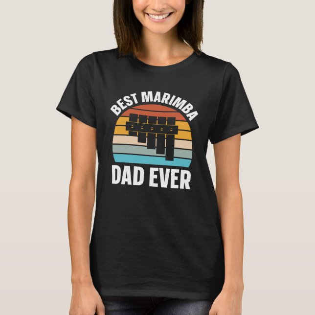 Camiseta Best Marimba Dad Instrument Musician Retro (Frente)