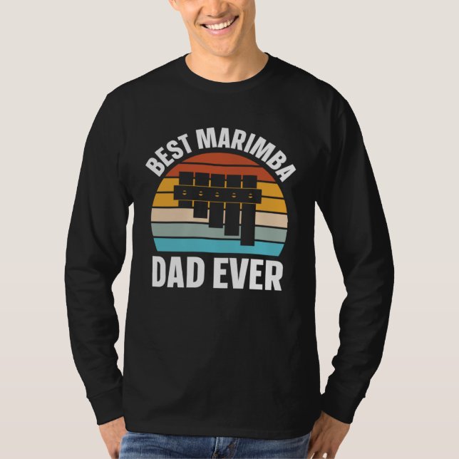 Camiseta Best Marimba Dad Instrument Musician Retro (Frente)