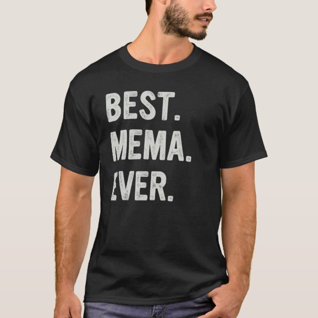 Camiseta Best Mema Ever Family Grandma (Frente)