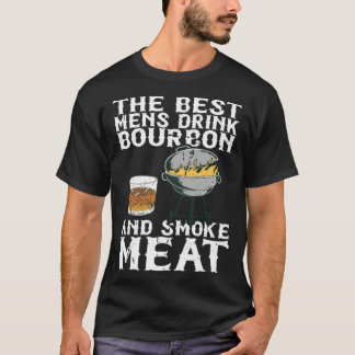 Camiseta Best Mens Drink Bourbon And Smoke Meat Smoker Whis
