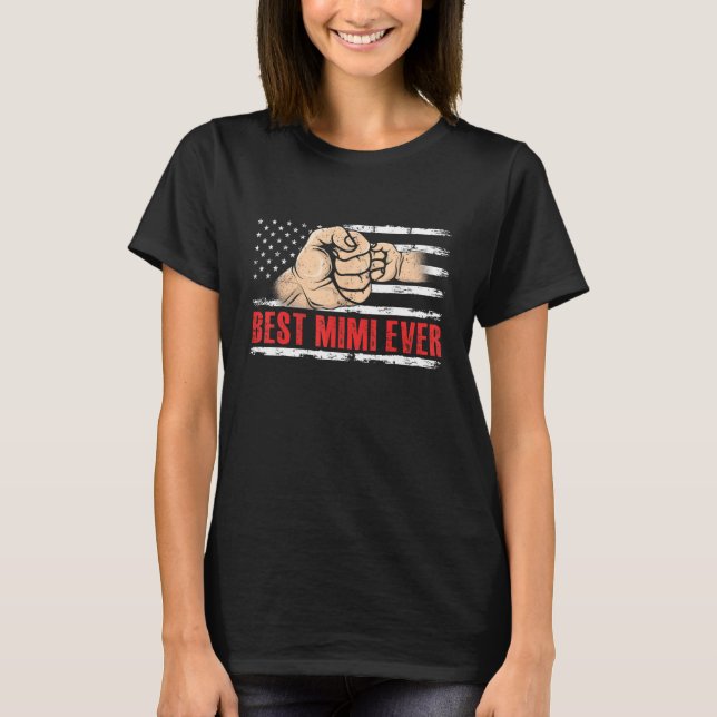 Camiseta Best Mimi Ever US American Flag 4th Of July (Frente)