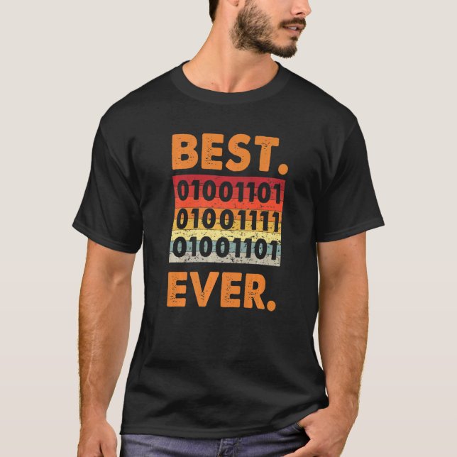 Camiseta Best Mom Ever Binary Code Coder Developer Software (Frente)