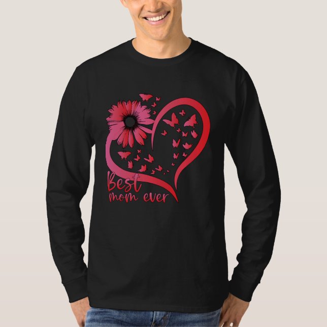Camiseta Best Mom Ever Happy Mothers Day 2023 Butterfly Mom (Frente)