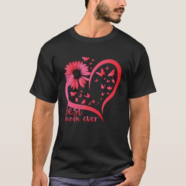 Camiseta Best Mom Ever Happy Mothers Day 2023 Butterfly Mom (Frente)