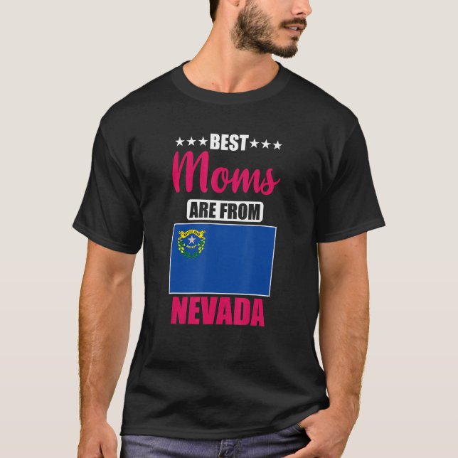 Camiseta Best Moms are from Nevada (Frente)