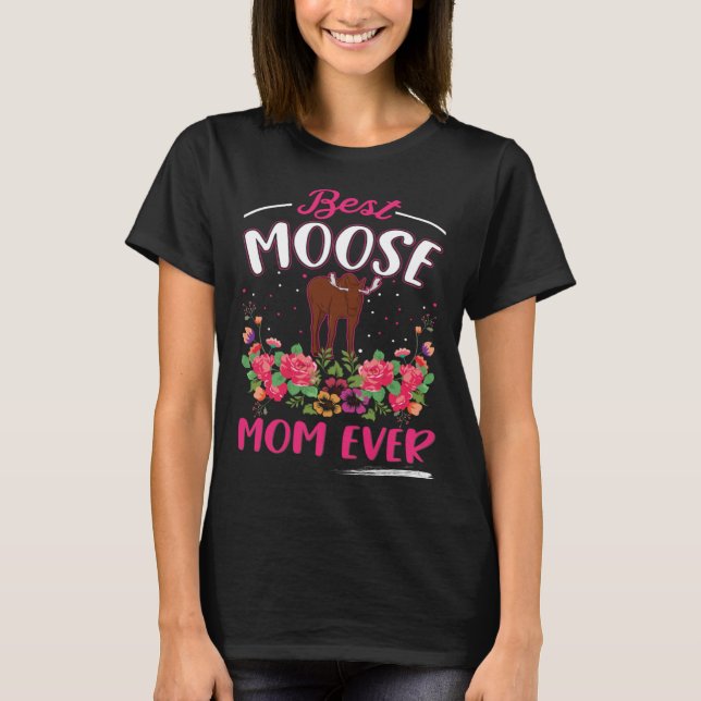 Camiseta Best Moose Mom Ever Scandinavia Moose Antler 2 (Frente)