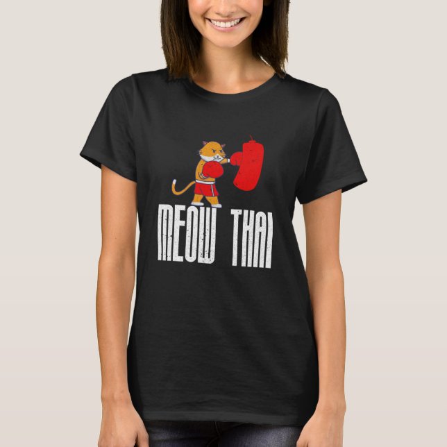 Camiseta Best Muay Thai Fighters Diz Que Os Gatos Medem Mem (Frente)
