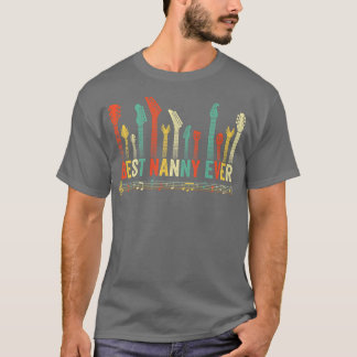 Camiseta Best Nanny Ever Guitar Lover Funny Guitarist Mothe
