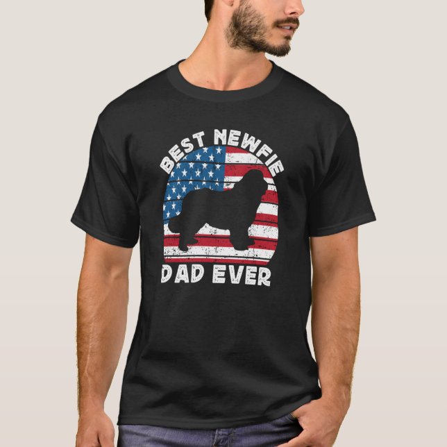 Camiseta Best Newfie Dad For Men Newfy Newfoundland Dog Ame (Frente)