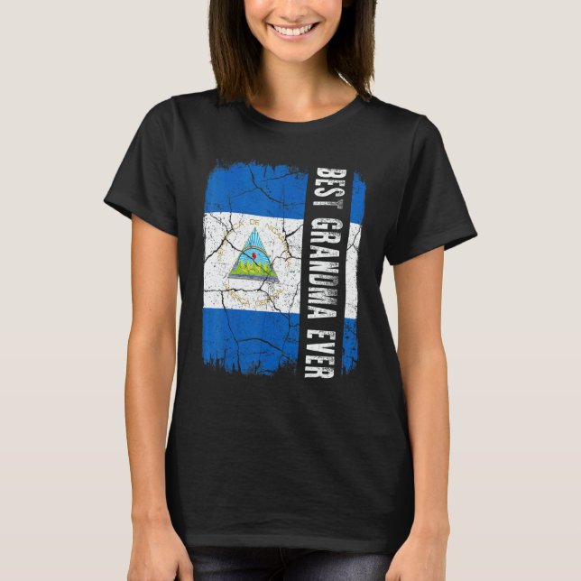 Camiseta Best Nicaraguan Grandma Ever Nicaragua Flag Mother (Frente)