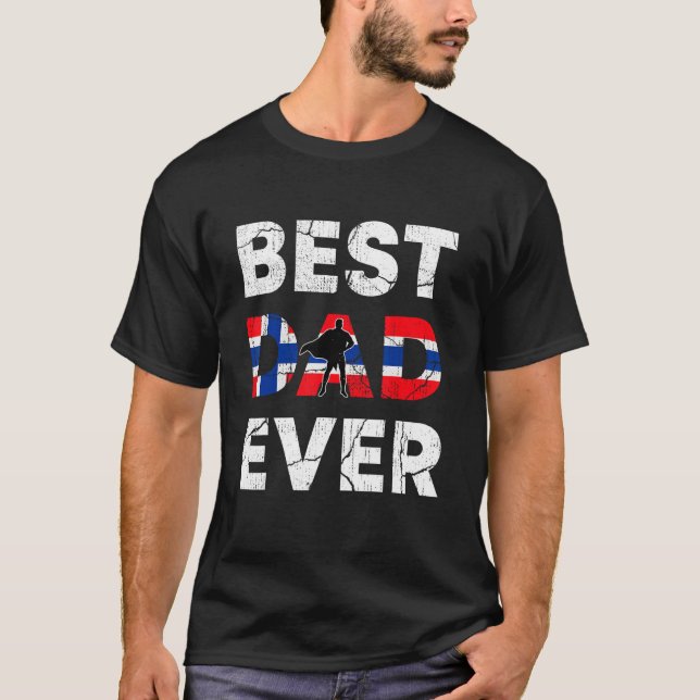 Camiseta Best Norwegian Dad Ever Norway Daddy Father s Day (Frente)