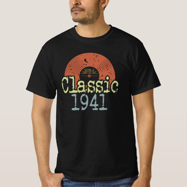 Camiseta Best Of 1941 Classic Vinyl, Nascer De Aniversário  (Frente)