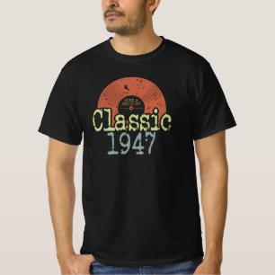 Camiseta Best Of 1947 Classic Vinyl, Nascer De Aniversário