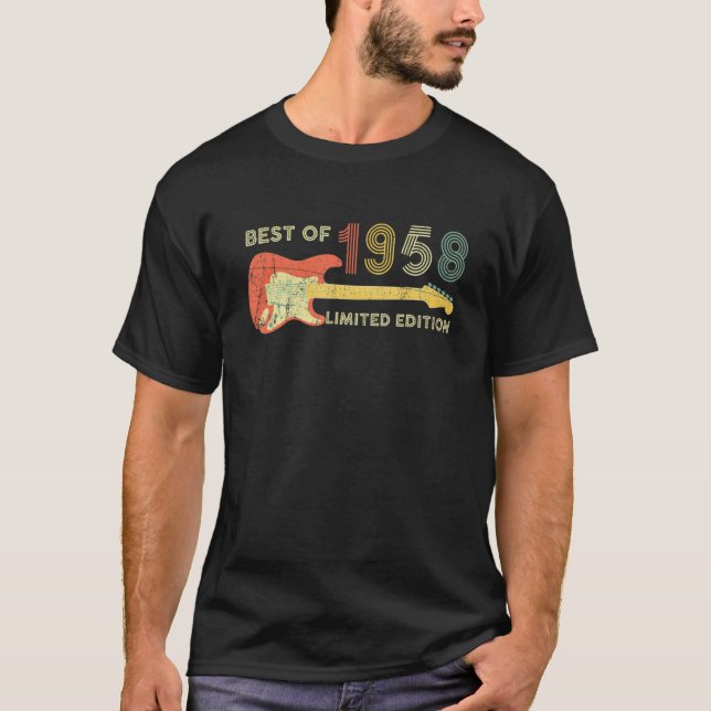Camiseta Best Of 1958 , Violão 64.º Aniversário (Frente)