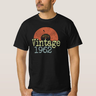 Camiseta Best Of 1962 Vintage Vinyl, Nascer Em 1962 Anivers