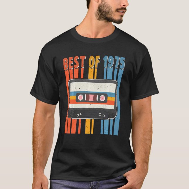 Camiseta Best Of 1975 45th Birthday Gifts Cassette Tape Vin (Frente)