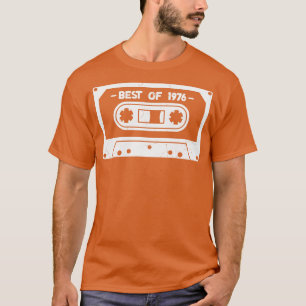 Camiseta Best of 1976 Retro Cassette Tape 1976 Aniversário