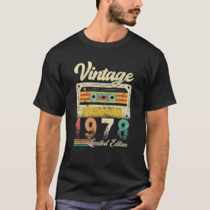 Camiseta Best Of 1978, Cassette Vintage 44 Bi, 44 Anos