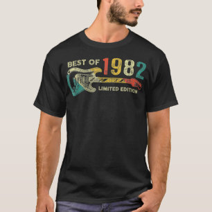 Camiseta Best of 1982 Birthday Gifts Guitar Player 40th Bi
