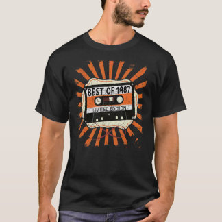 Camiseta Best of 1987 Birthday Vintage Cassette Limited Edi