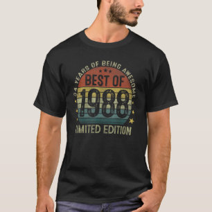 Camiseta Best Of 1988 Limited Edition 34 anos 34 anos