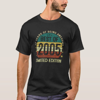 Camiseta Best Of 2005 Limited Edition 17 Anos Com Presentes