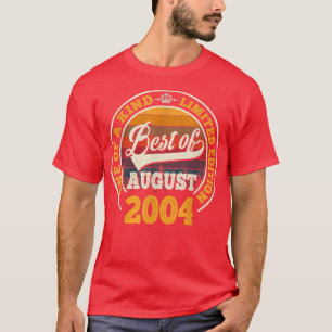 Camiseta Best Of August 2004 18th Birthday Gift For 18 Year