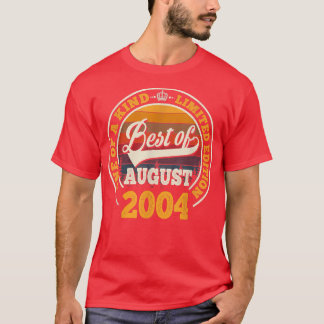 Camiseta Best Of August 2004 18th Birthday Gift For 18 Year