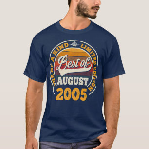 Camiseta Best Of August 2005 17th Birthday Gift For 17 Year