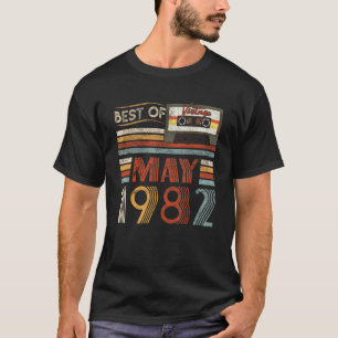 Camiseta Best Of Maio 1982 Birthday Vintage 40 Anos