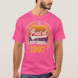 Camiseta Best Of September 1997 25th Birthday Gift For 25 Y